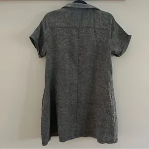 Tahari 100% Linen Dress With Chambray Coloring and convenient side pocket M thumbnail 9