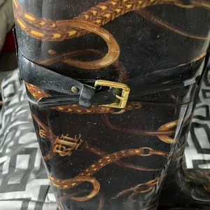 Ralph Lauren Black Gold Chainlink Calf Buckle Pull On boots thumbnail 4