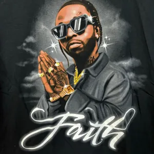 Pop Smoke Faith Airbrush Funeral Tribute Drill Rap Tee XL thumbnail 2