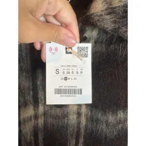 NWT Zara Plaid Wool Blend Jacket Brown Plaid thumbnail 5