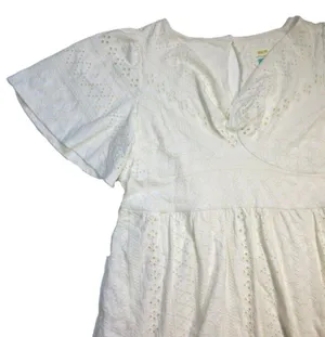 NWT Anthropologie Maeve Rochelle Eyelet Maxi in White Ivory Eyelet Dress M thumbnail 4