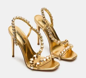 Steve Madden Gold Metallic Heels thumbnail 1