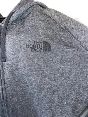 The North Face womens Heather Gray Zip-Up Hoodie size XXL sweatshirt top thumbnail 4