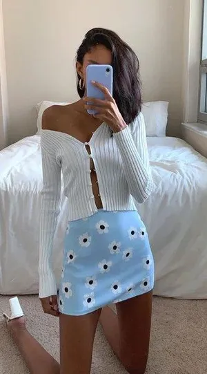 Princess Polly Blue Shelly Mini Skirt thumbnail 1