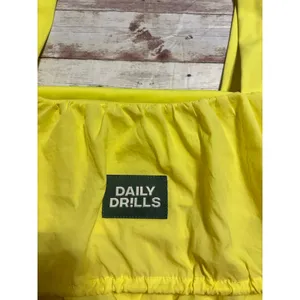 Daily Drills Bubble Bra Size Small Yellow Athleisure Active Trendy thumbnail 4