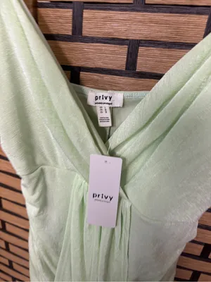 Privy Green Draped Dress Size Large thumbnail 5
