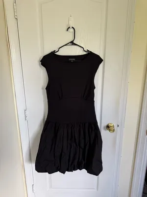 J. Crew Black Sleeveless Bubble-Hem Mini Dress thumbnail 4