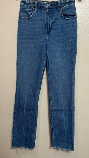 Abercrombie & Fitch Women Jeans The 90s Straight Ultra High Rise Raw Hem Size 26 thumbnail 1