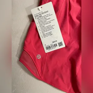 NWT Lululemon Hotty Hot High Rise 4” Lined Glazed Pink Size 4 thumbnail 10