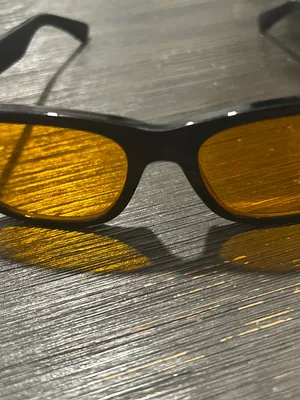Black Frame Sunglasses with Amber Lenses unisex thumbnail 8