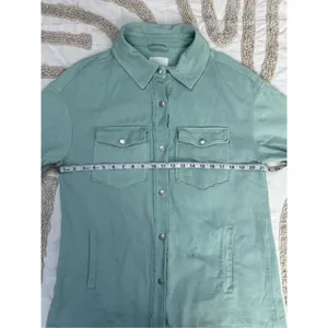 Avec Les Filles Seafoam green French Terry Pigment Dyed Shacket size M‎ BIN R thumbnail 3