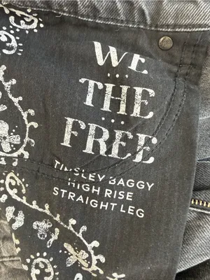 Free People X We The Free Tinsley Baggy High-Rise Jeans Celestial Black thumbnail 16