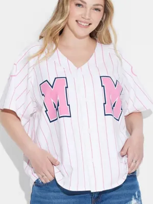 Megan Moroney Short Sleeve Graphic Jersey - White Striped 2X, NEW NWT thumbnail 1