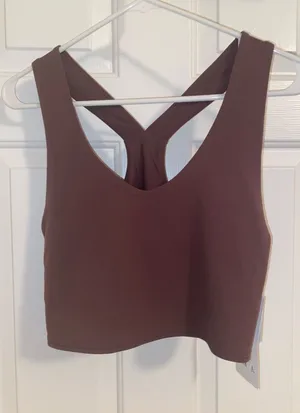 Yogalicious Chocolate Brown Cross-Back Seamless Sports Bralette thumbnail 1