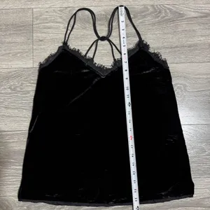 Abercrombie & Fitch Black Y2K Velvet Lace Trim Cami Tank Whimsigoth‎ Top Women S thumbnail 8
