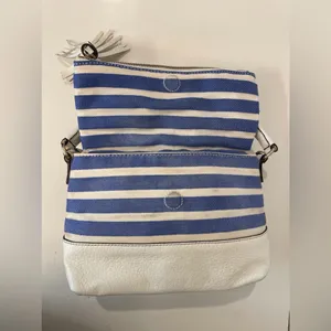 Kate Spade Maria Southport Ave Blue&White Leather‎ Crossbody Bag thumbnail 3