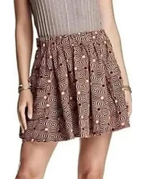 Free People so much sun mini skirt brown‎ cargo pockets women's size small boho thumbnail 1