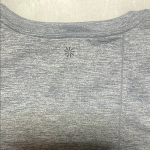Athleta Heather Gray Crew Neck Top thumbnail 4