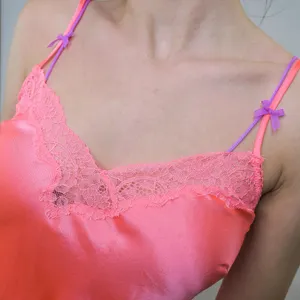 Victoria's Secret Vintage Victoria Secret Hot Pink Lingerie Nightgown Slip Dress thumbnail 4
