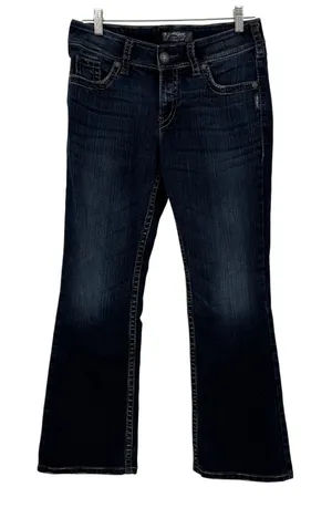Silver Jeans Co Suki Surplus Dark Wash Bootcut‎ Jeans Womens W29 L30 Indigo thumbnail 1