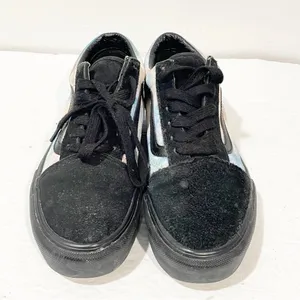 Vans‎ Size 7 Velvet Tie Dye And Black Old Skool Platform RARE Womens thumbnail 2