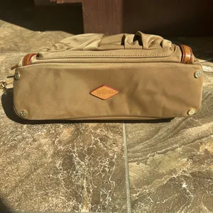 MZ Wallace Nylon Top Handle‎ Bag some pen marks tan beige brown thumbnail 3