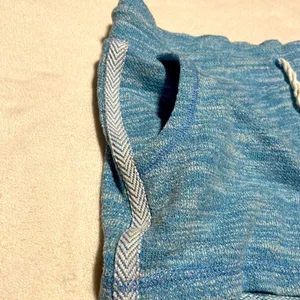 Aerie- Heather Blue Boho Cotton Shorts with Drawstring & Stripes- Size Medium thumbnail 7