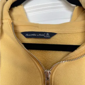 Vintage Abercrombie and Fitch Yellow Hoodie Sweatshirt thumbnail 2