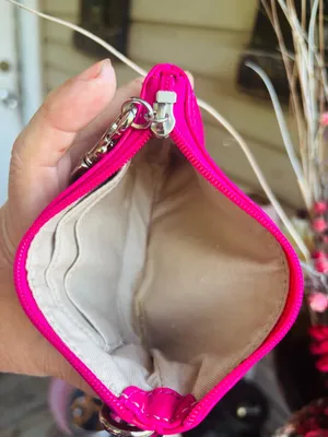 COACH Hot Pink Leather Wristlet Clutch thumbnail 10