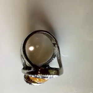 Vintage Style Cocktail Ring Silver thumbnail 6