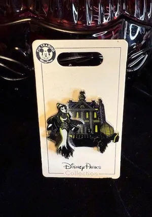 Disney Parks Maleficent Haunted Mansion Enamel Trading Pin 2012 Villains NWT thumbnail 1