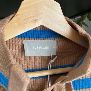 NWT Everlane Lace Up Wool Cotton Striped Sweater thumbnail 2