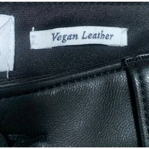 Abercrombie Vegan Leather Ankle Straight Leg Ultra High Rise Pants Black‎ Edgy thumbnail 5