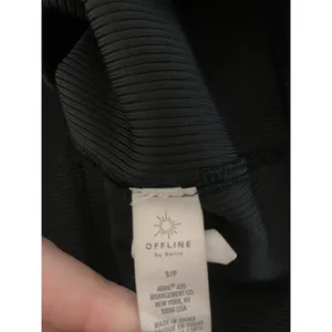 OFFLINE by Aerie Black Ribbed Turtleneck Crop Top Long Sleeve Slim Fit Small thumbnail 5