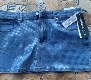 Madden Girl Blue Denim Skirt thumbnail 1