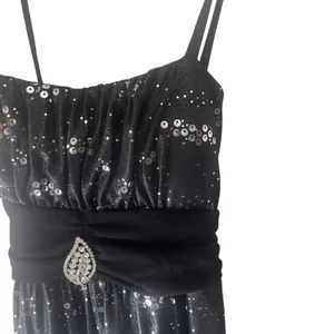 Rockin Town Y2k 2000s Size Small Sequin Whymsical‎ Feather Mini Going Out Dress thumbnail 4