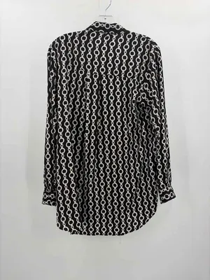 ✨ Zara Black & White Chain Print Button-Down Tunic / Shirt Dress (Size M) ✨ thumbnail 3
