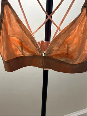 Velvet Strappy Bralette - Rose Gold thumbnail 3