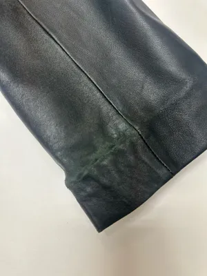 MLC Black Leather Zipper Jacket with Pockets and Acetate Lining | Size XL thumbnail 7