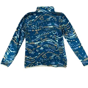 Columbia Womens Jacket Size Small Blue‎ Aztec Tribal Fleece Pullover Half Snap thumbnail 5