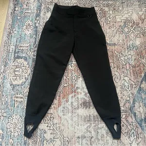 Vintage Schoeller of Switzerland Black Straight Slim Leg Stirrup Ski Snow Pants thumbnail 2