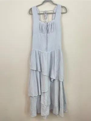 Free People In My Dreams Midi Dress in Pearl Blue Size Large thumbnail 3