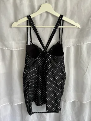 Motherhood Maternity Polka Dot Tankini Swim Top thumbnail 4