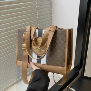 Monogram Stripe Tote Bag G Logo Medallion Top Handle Crossbody Shoulder Bag NIP thumbnail 10