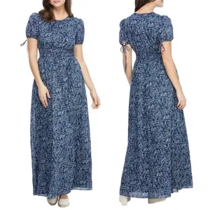 Gal Meets Glam Giselle Navy Floral Bird Print Maxi Dress thumbnail 2