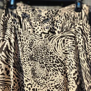 Japna Animal Print Wrap Stretch Midi Skirt SIZE Large thumbnail 2