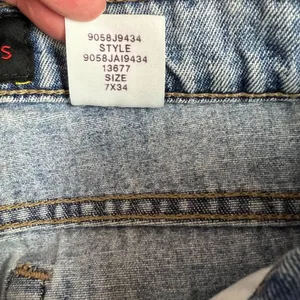 Todd Oldham Jeans 7x33 Blue Flare Leg Bell Bottom‎ Mid Rise Denim 90s Y2K Hippie thumbnail 8