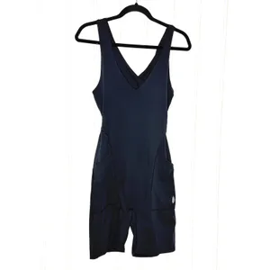 Free People FP Movement Here On Out Black Crisscross Back Activewear Jumpsuit L thumbnail 4