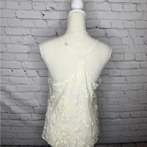NWT Anthropologie E by Eloise Elegant Cream Floral Lace Women's Top size medium thumbnail 5