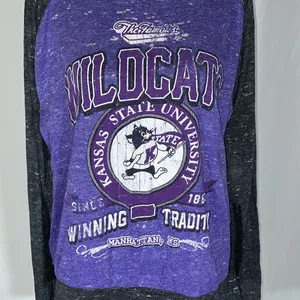 Press Box Women’s Kansas State Wildcats Raglan Style Long Sleeve Shirt thumbnail 2
